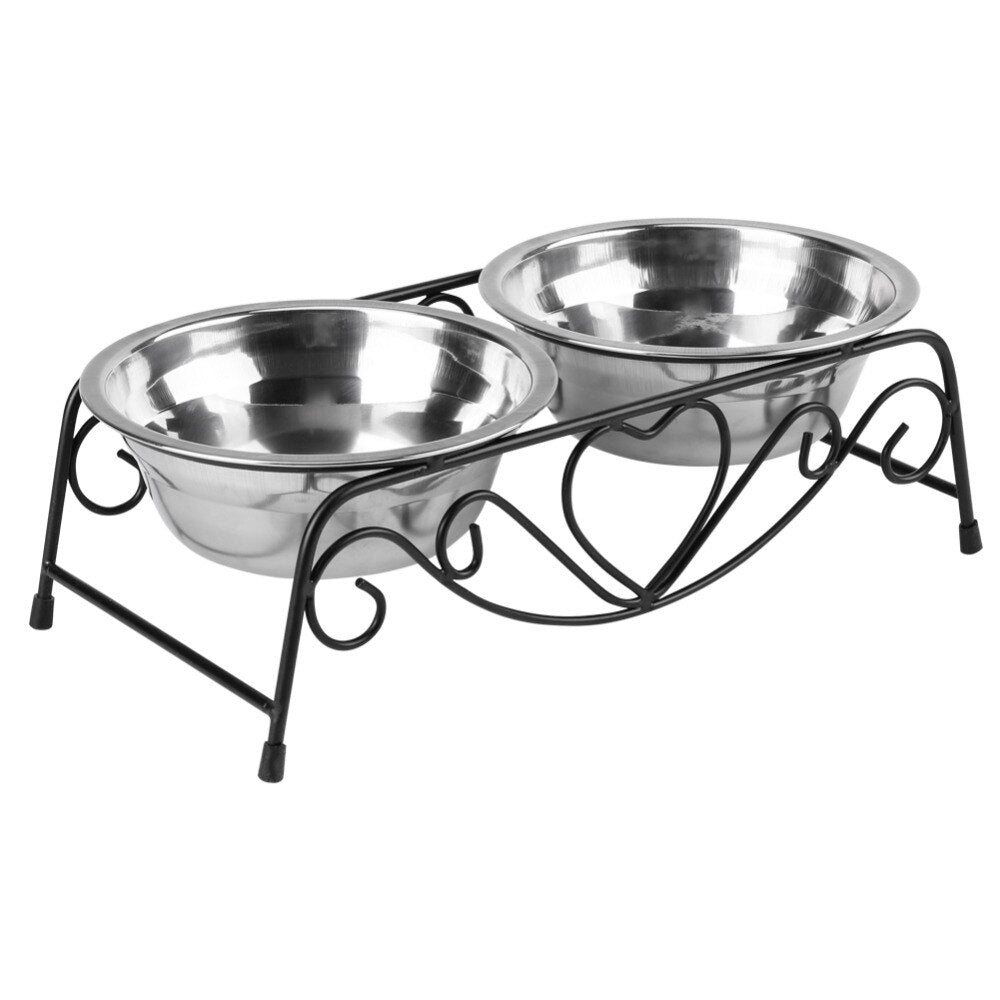 Stainless Steel Pet Double Bowl