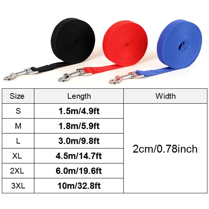 Nylon Dog Training Leashes (1.5M - 6.0M)