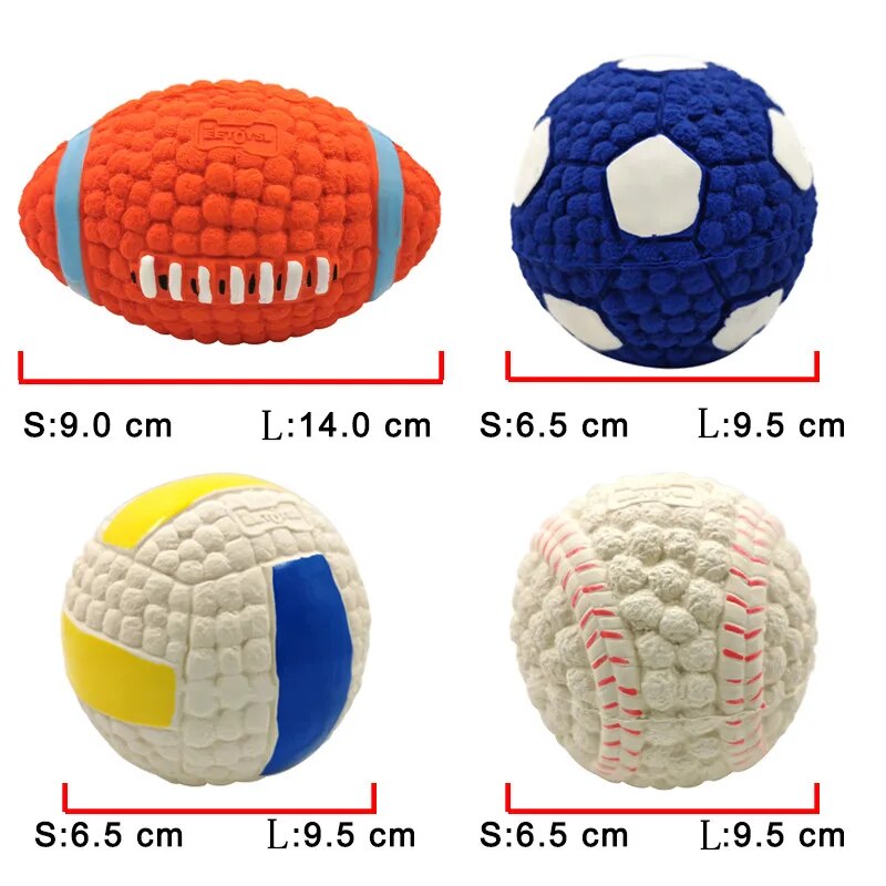 Chewy sports balls for dogs