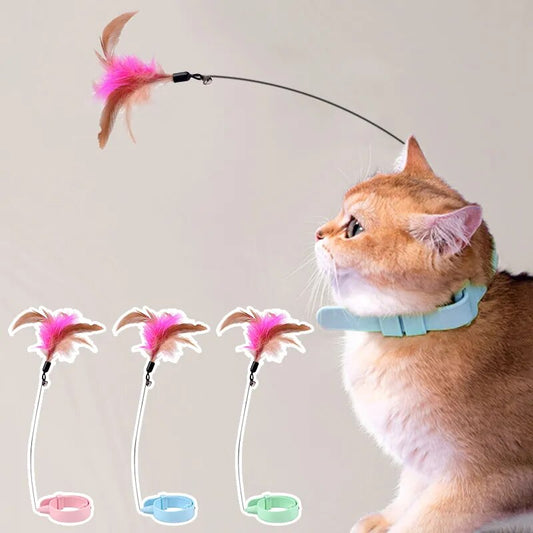 Cat Feather Collar Toy