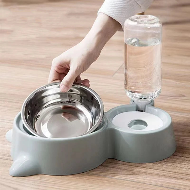 2-in-1 Automatic Water Dispenser Bowl and Feeder Bowl